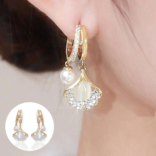 🔥Last day! 💥Special sale - Apricot Leaf Pearl Earrings - naotstore