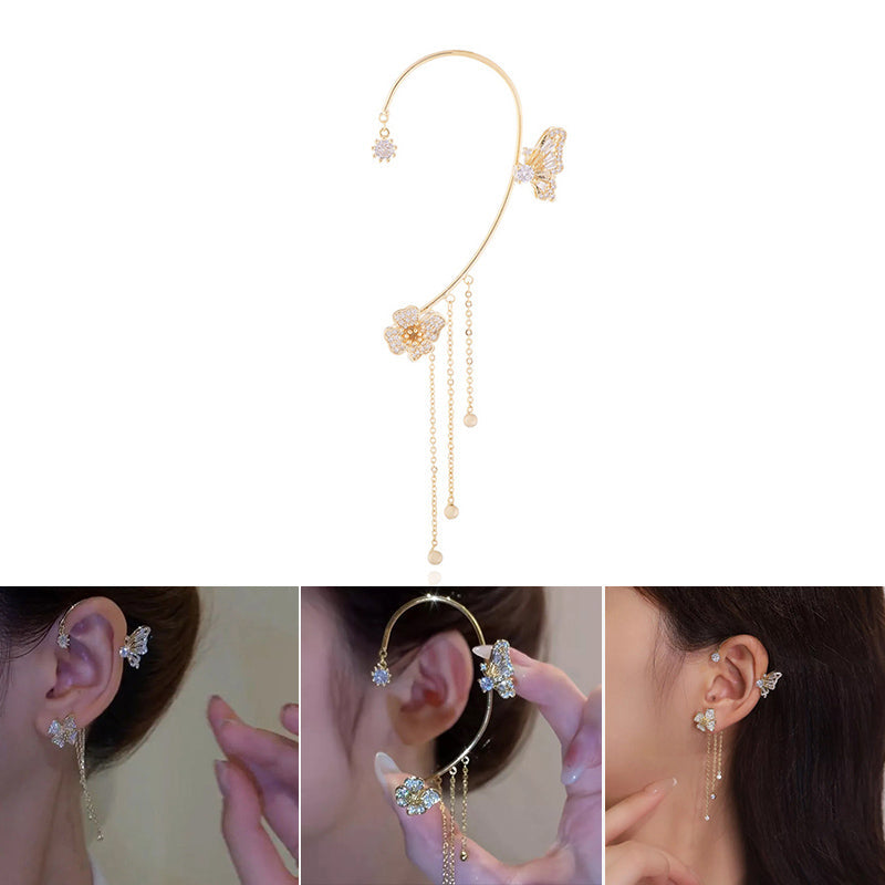 🔥Last day! 💥Special sale - Butterfly Tassel Style Zircon Earrings - naotstore