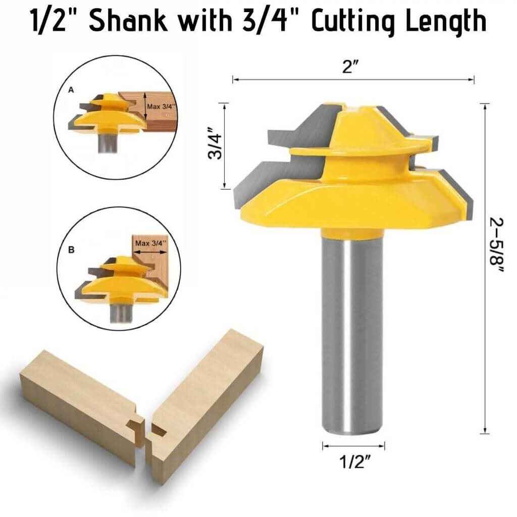 💥Specials this week - 45-degree Lock Miter Router Bit - 1/2" Shank - naotstore