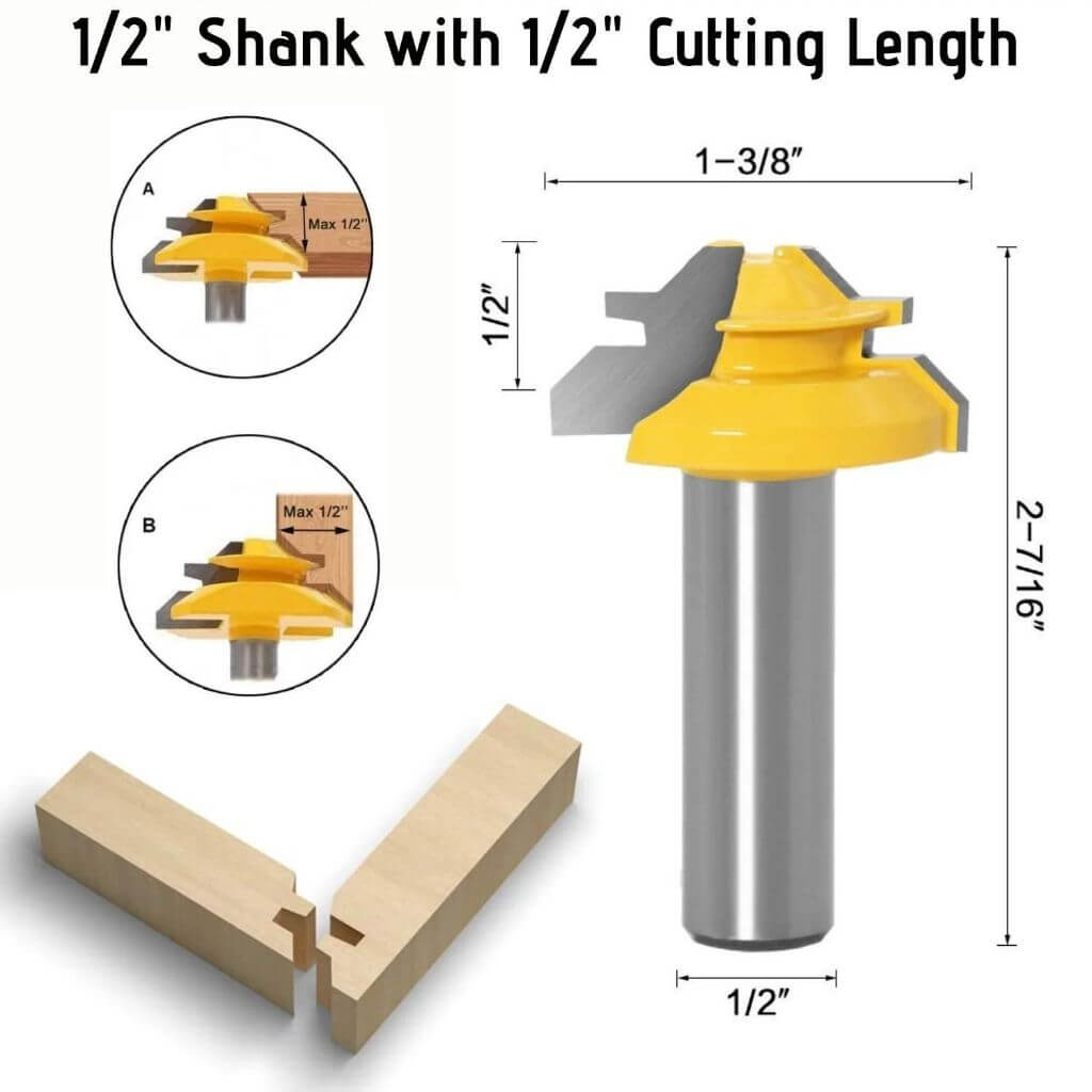 💥Specials this week - 45-degree Lock Miter Router Bit - 1/2" Shank - naotstore