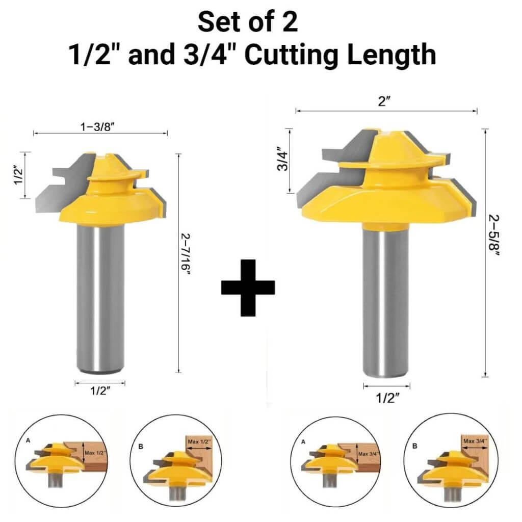 💥Specials this week - 45-degree Lock Miter Router Bit - 1/2" Shank - naotstore