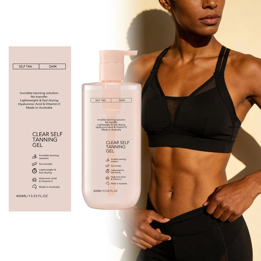 ☀️A lightweight, transparent tanning gel for a natural sun-kissed tan! ✨