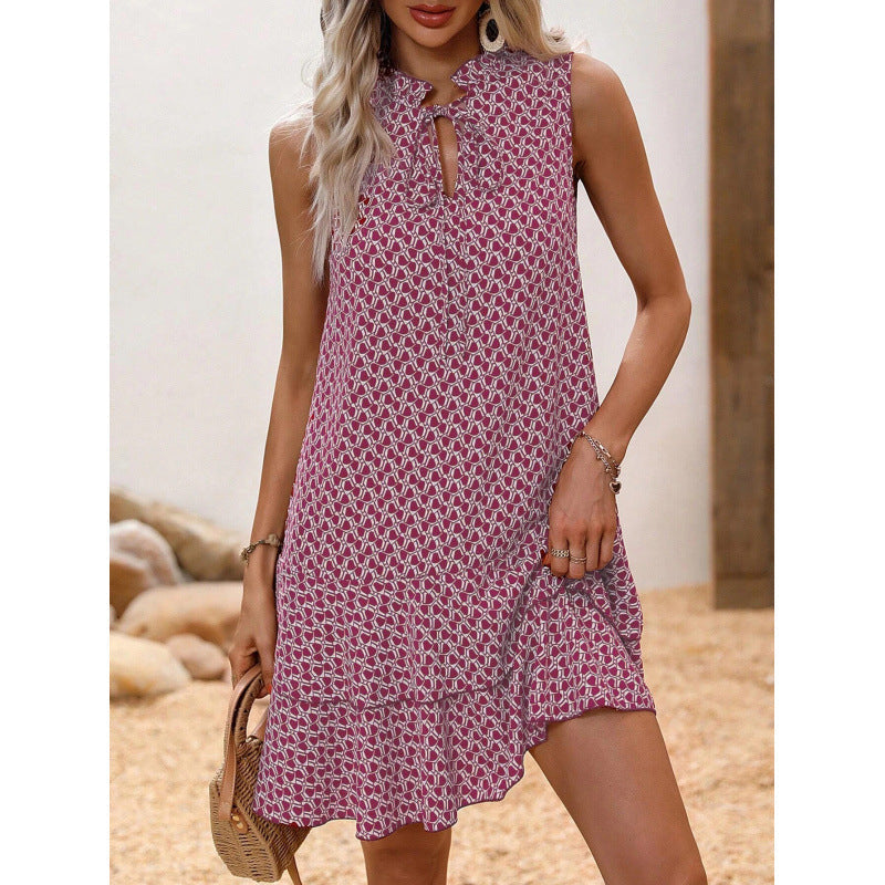 💥Hot-selling 👗women's geometric print dress