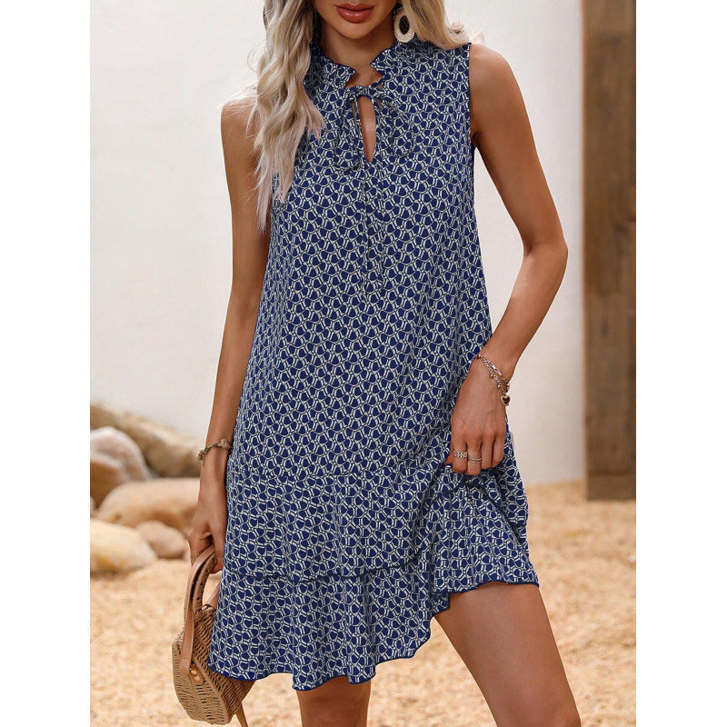 💥Hot-selling 👗women's geometric print dress