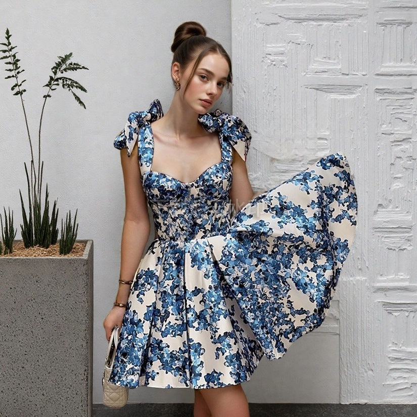 🎉🔥LAST DAY 55% OFF🔥eden floral print bow shoulder dresses