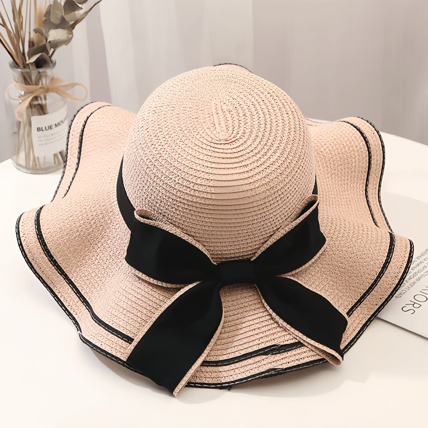 Fashionable sunshade, anti-UV, versatile travel seaside beach hat (pink) - naotstore