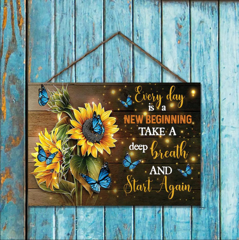 🌻Last day! 💥Special sale - Butterfly Sunflowers Wall Art - naotstore