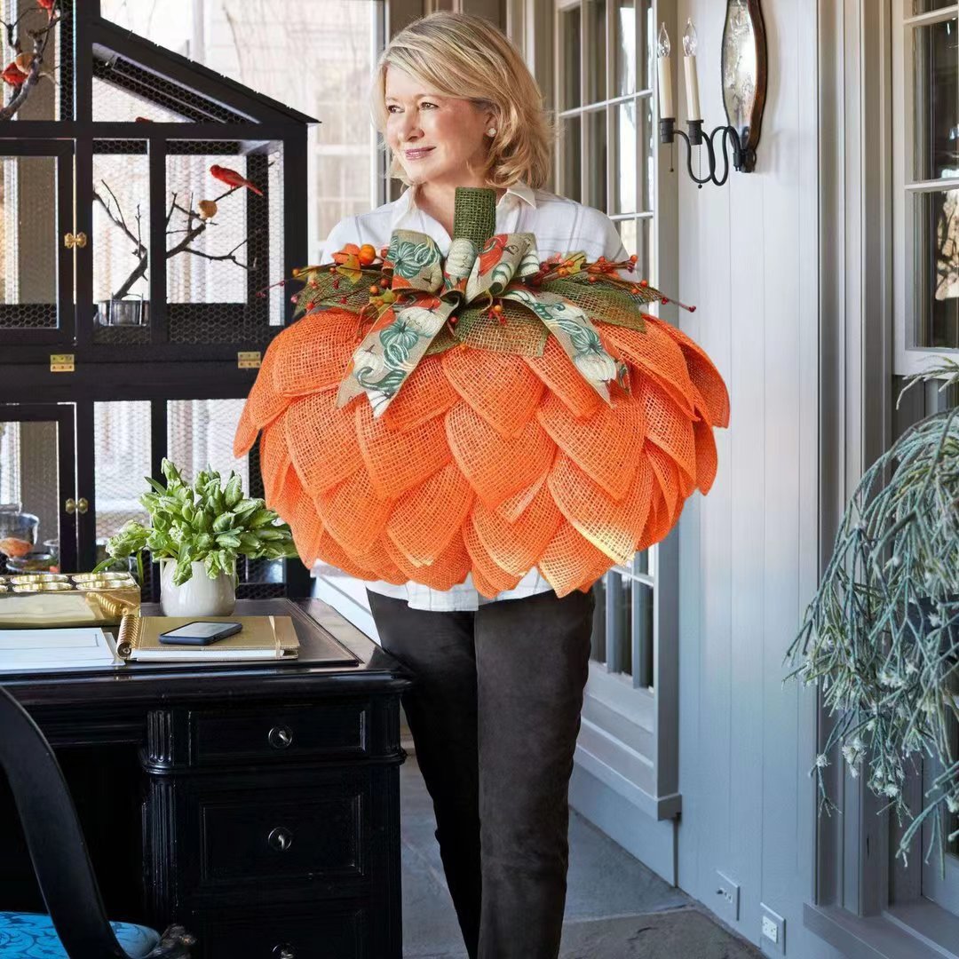 🍁Last day! 💥Special sale - Farmhouse Pumpkin Wreath For Front Door - naotstore