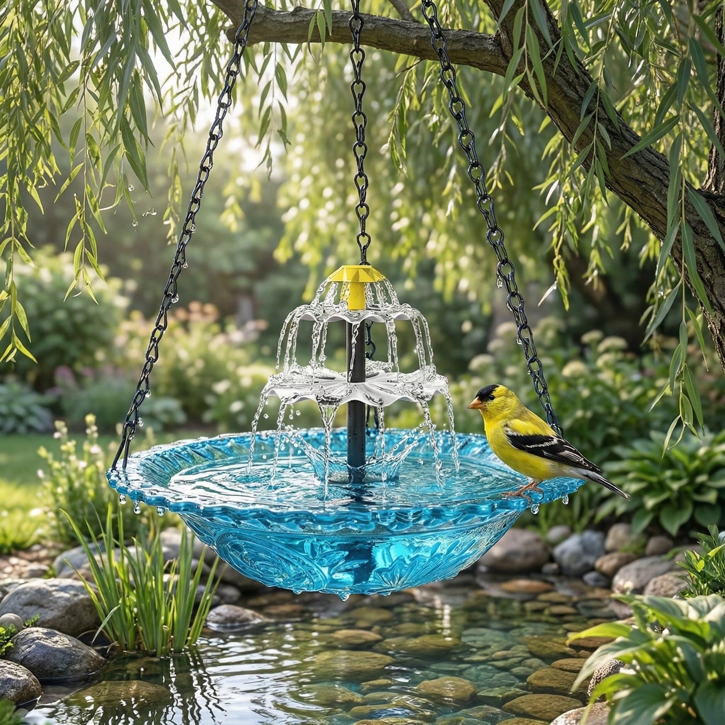 🕊️Bring Birds To Your Garden｜Hanging Solar Water Fountain Bird Bath