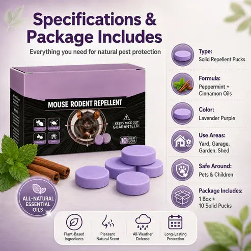 💥Limited time offer: 55% off🐀Natural scented rodent repellent tablets