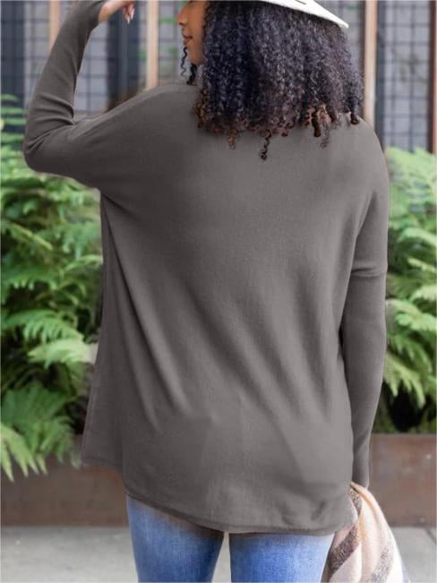 ✨This month's best-selling products💥LONG SLEEVE THUMBHOLE SWEATER POCKET TUNIC - naotstore