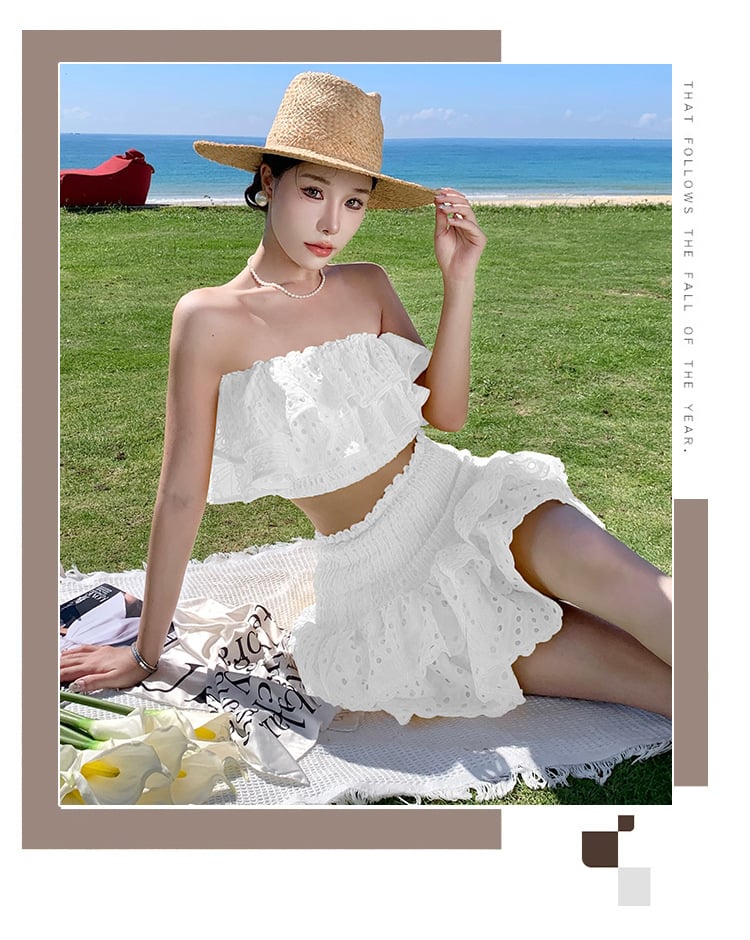 (🔥HOT SALE NOW 47% OFF)One-shoulder short seaside holiday two-piece suit - naotstore