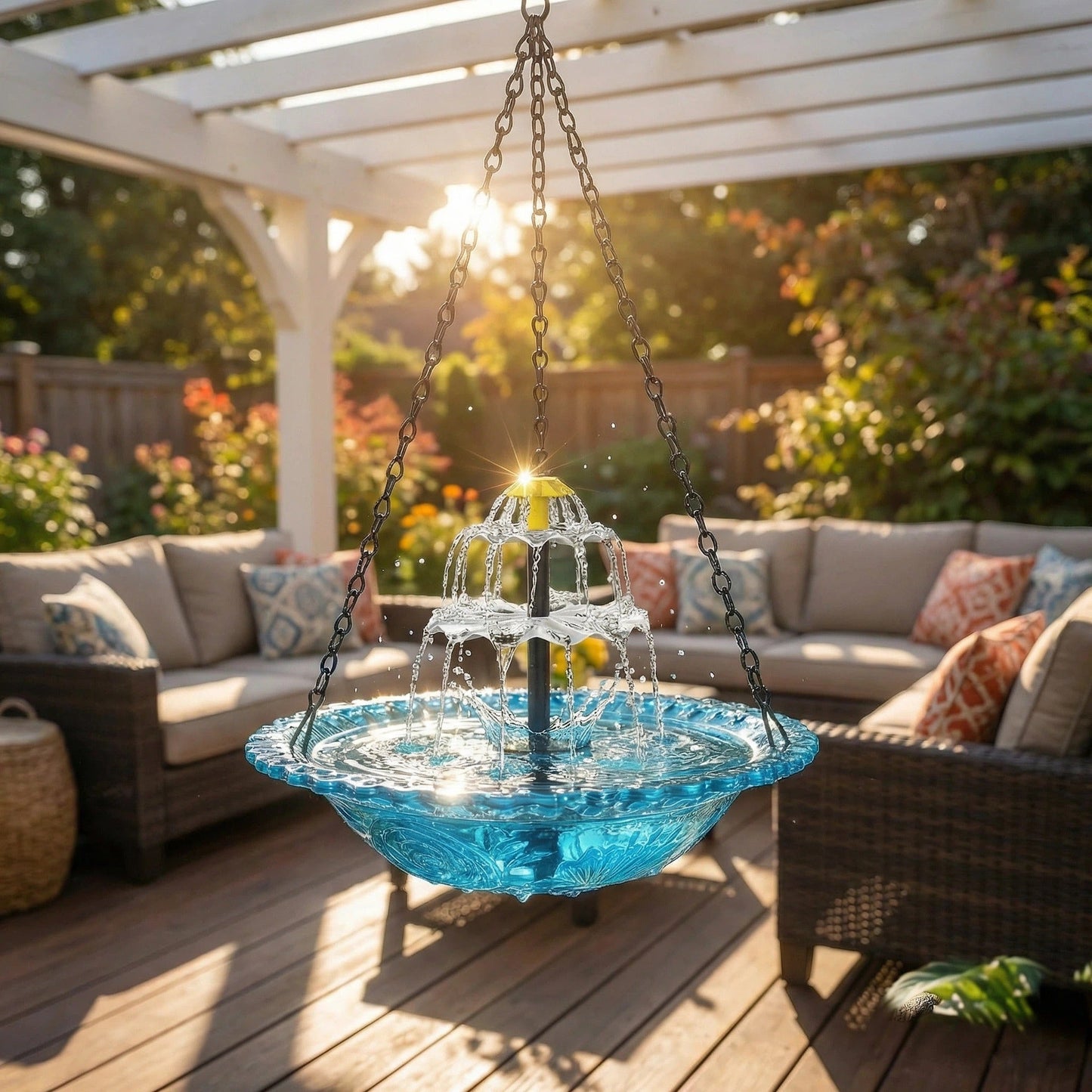 🕊️Bring Birds To Your Garden｜Hanging Solar Water Fountain Bird Bath