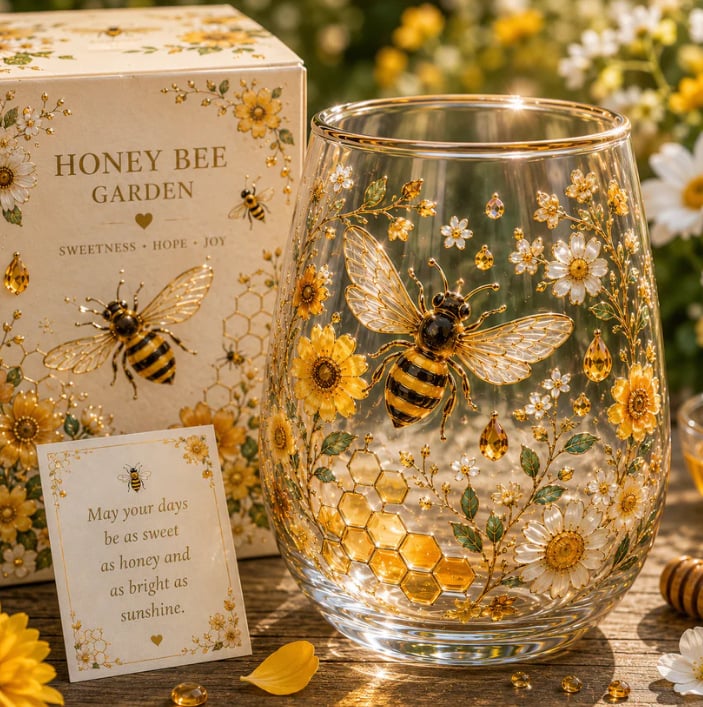 ☀️🌻Limited Edition Sunshine Garden Floral Glass