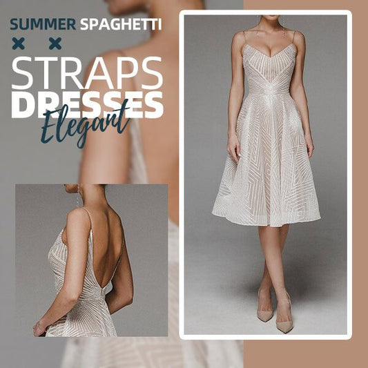 Stylish V-neck slip dress with subtle shimmer