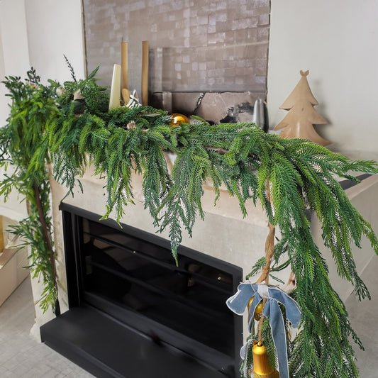 Naotstore - Natural Christmas Greenery-Norfolk Pine Branch