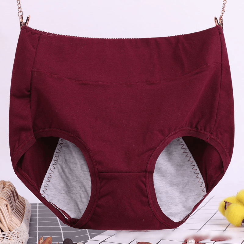 💥Buy 1 get 2 free - High Waist Plus Size Cotton Antibacterial & Leak-Proof Physiological Underwear - naotstore