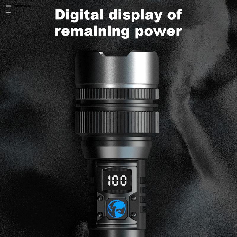 💡Super bright high-power telescopic focusing handheld flashlight
