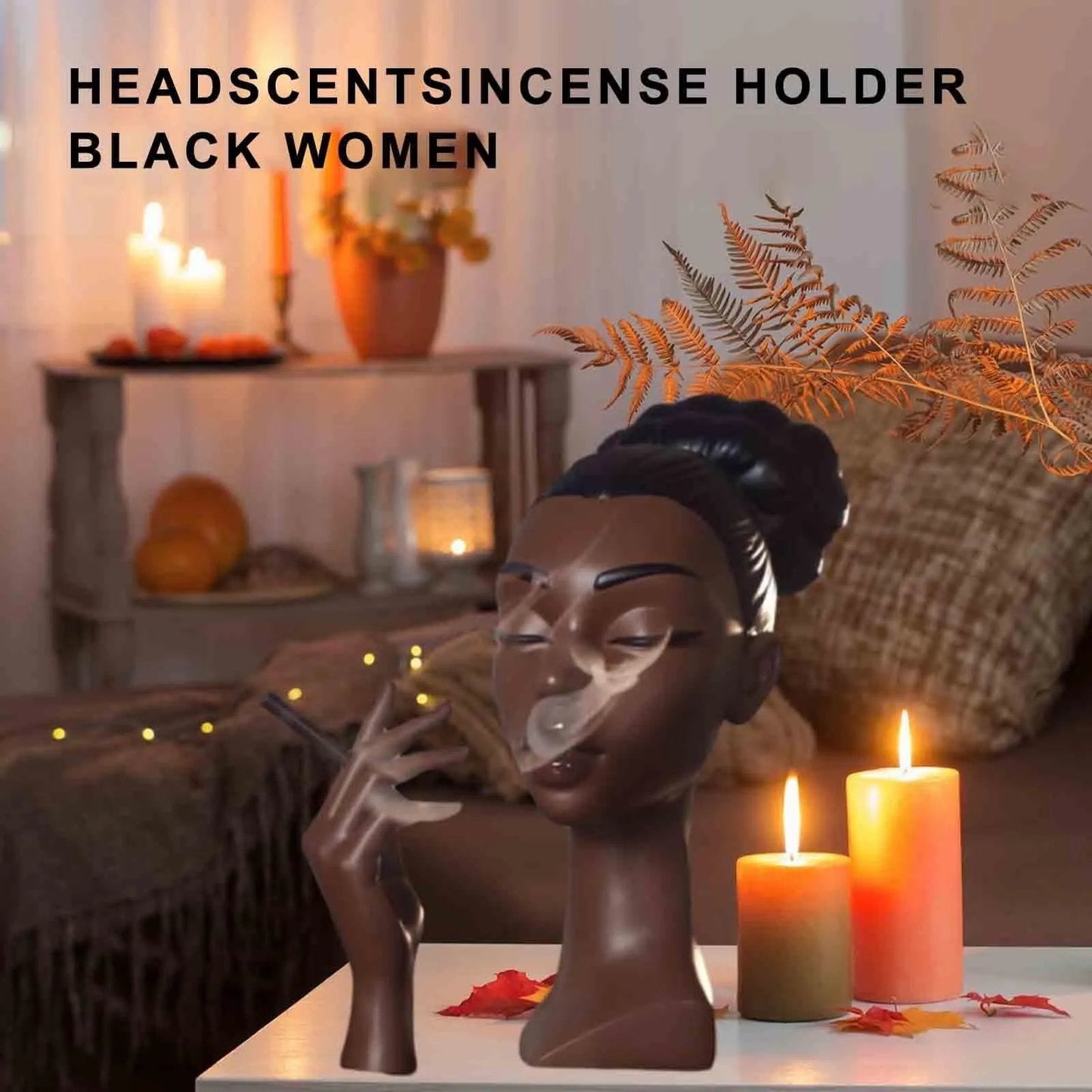 🔥Last day! 💥Special sale - Head Incense Burner Black Woman