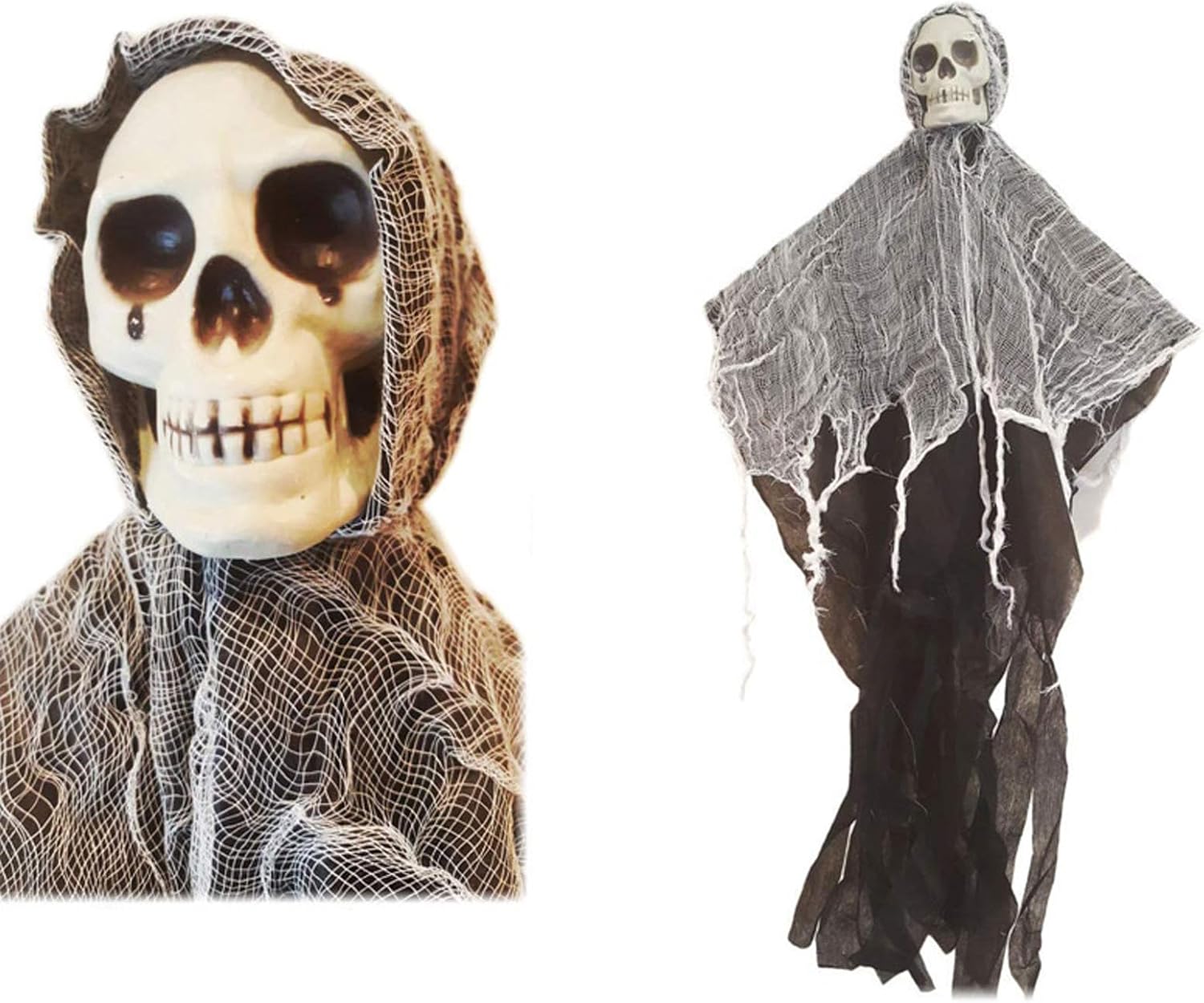 Halloween hanging skull gauze ghost - naotstore