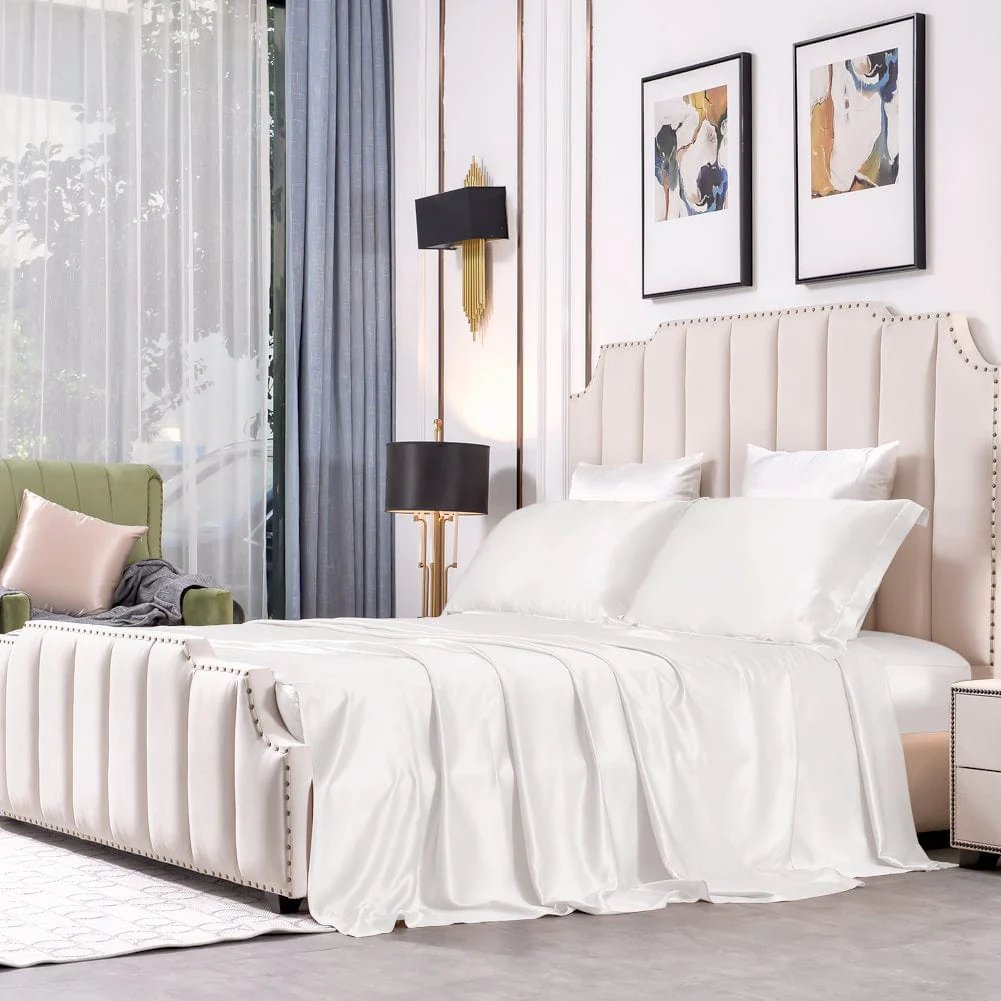 Luxury 25 momme pure mulberry silk four-piece bedding set