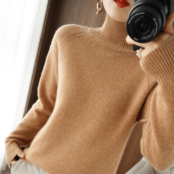 ✨This month's best-selling products💥Women;S Solid Turtleneck Cashmere Knit Sweater - naotstore