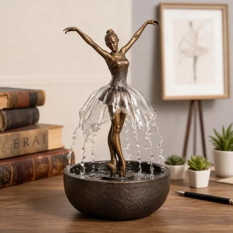 💥Hot Selling 💃🩰Elegant Ballet Dancer Desktop Fountain