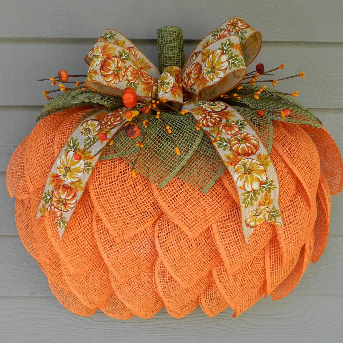 🍁Last day! 💥Special sale - Farmhouse Pumpkin Wreath For Front Door - naotstore