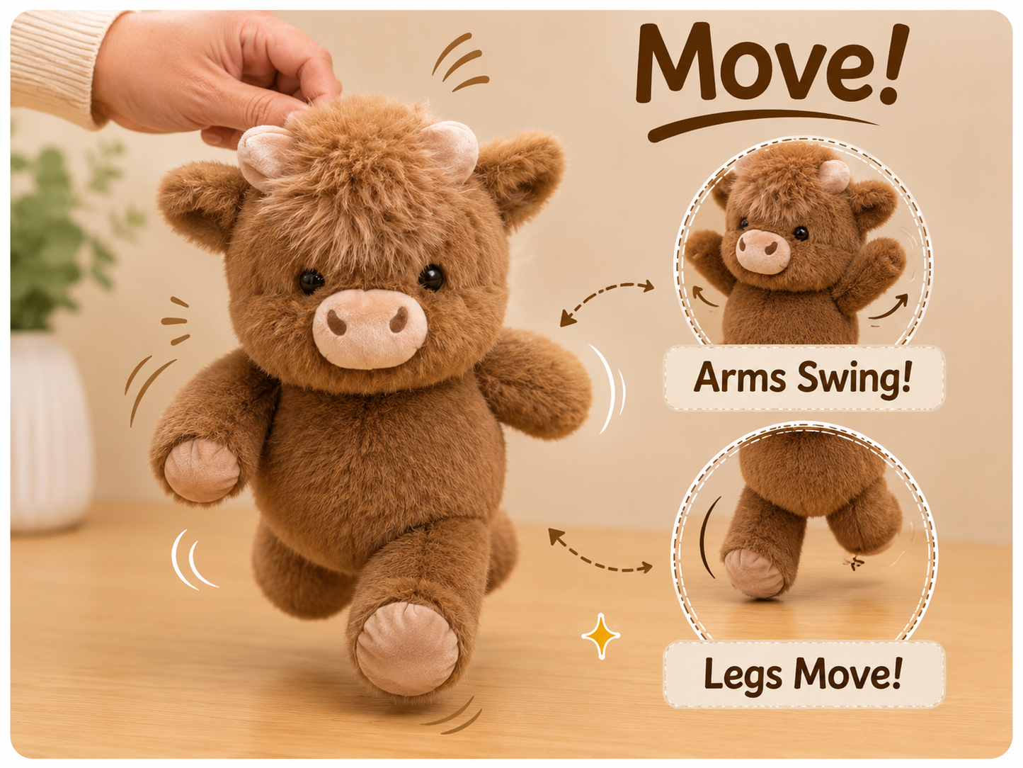 💥Gift essentials🐮Cute chubby Highland cow plush toy