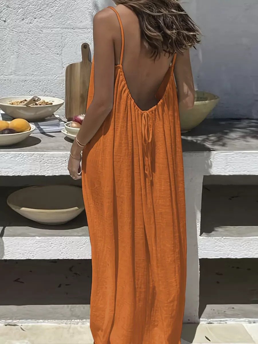 ✨Elegant backless halter dress for women