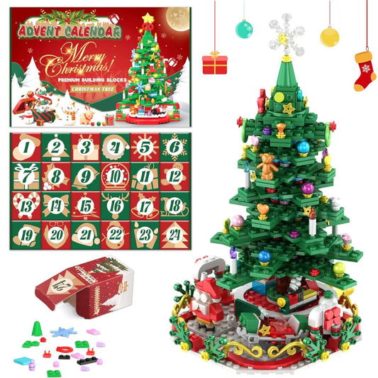 Naotstore - Advent Calendar 2024 Christmas Tree Building Blocks