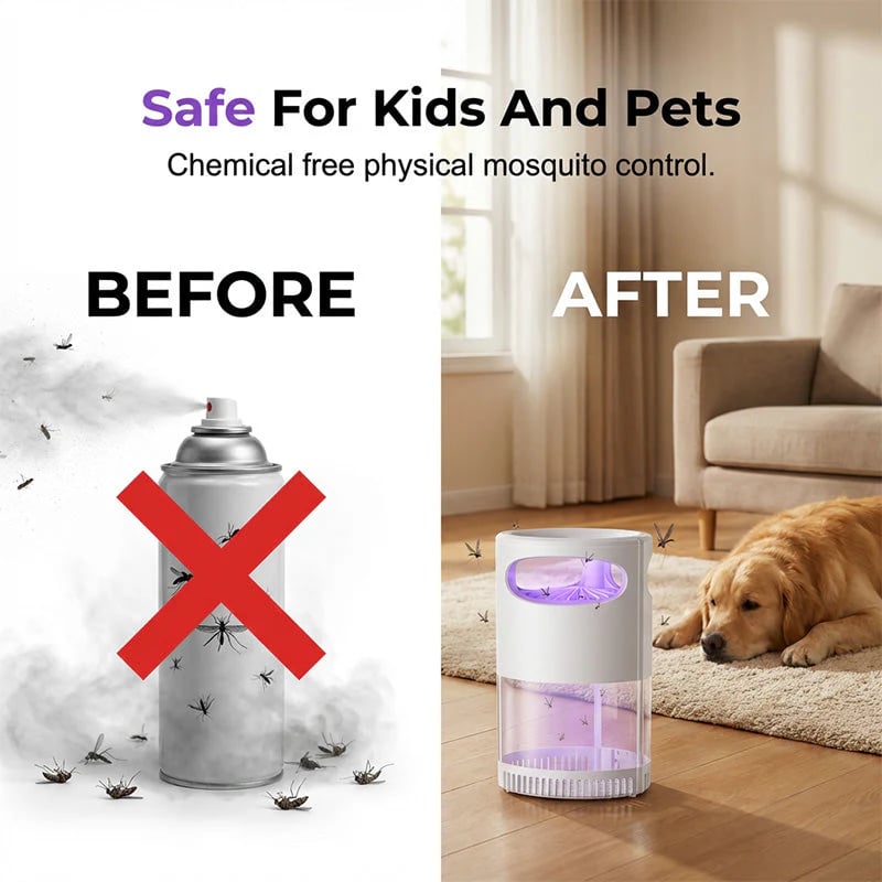 🦟USB UV Mosquito Killer Lamp 🔇Non-toxic Bedroom Night Light