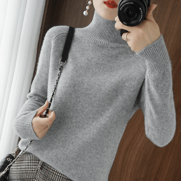 ✨This month's best-selling products💥Women;S Solid Turtleneck Cashmere Knit Sweater - naotstore