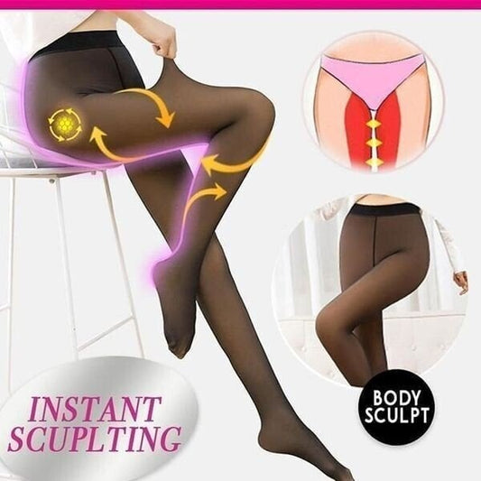 Naotstore - Super Warm Flawless Translucent Fleeced Tights