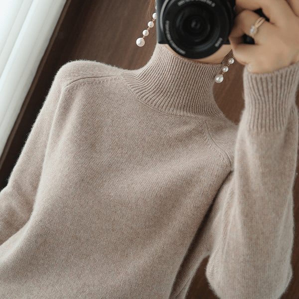 ✨This month's best-selling products💥Women;S Solid Turtleneck Cashmere Knit Sweater - naotstore