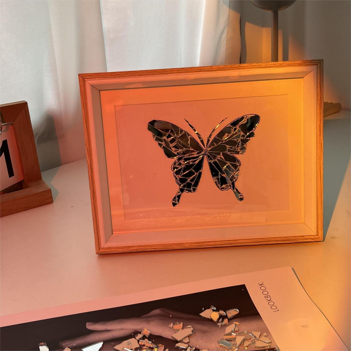 🦋Last day! 💥Special sale - Creative handmade DIY - Butterfly Broken Mirror Photo Frame - naotstore