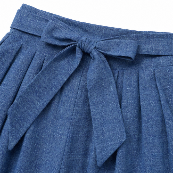 💙Summer Women's Lace-up Wide-Leg High-Waisted Pants