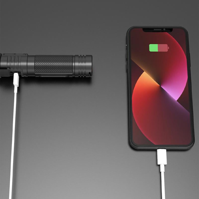 💡Super bright high-power telescopic focusing handheld flashlight