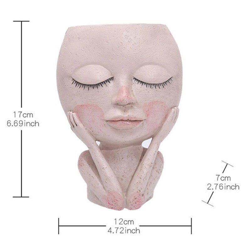 💝Last day! 💥Special sale - Girl Face Head Planter - naotstore