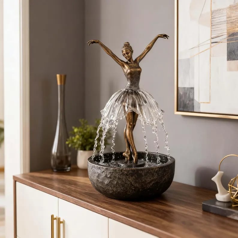💥Hot Selling 💃🩰Elegant Ballet Dancer Desktop Fountain