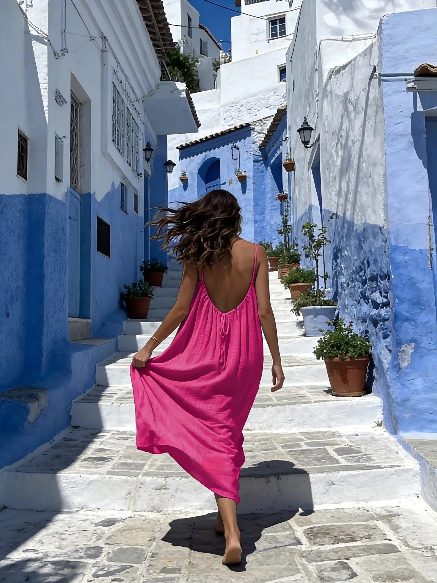 ✨Elegant backless halter dress for women