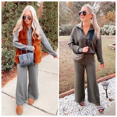 💕Hottest items this month - Long Sleeve Wide Leg Jumpsuit - naotstore