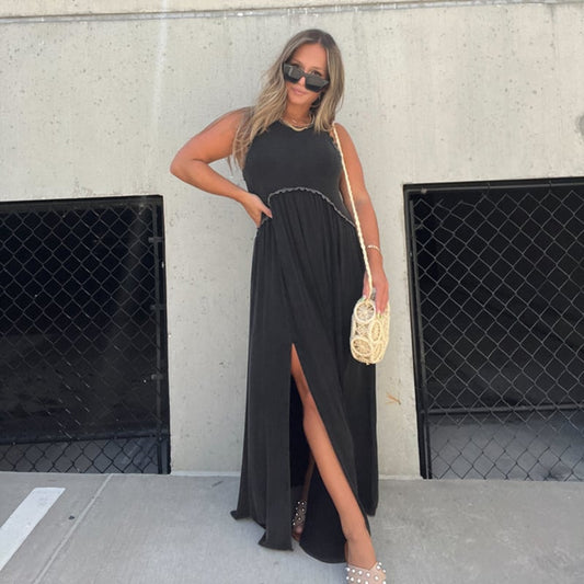✨This week's special price is $16.99💗Slit Casual Simple Loose Maxi Long Dress