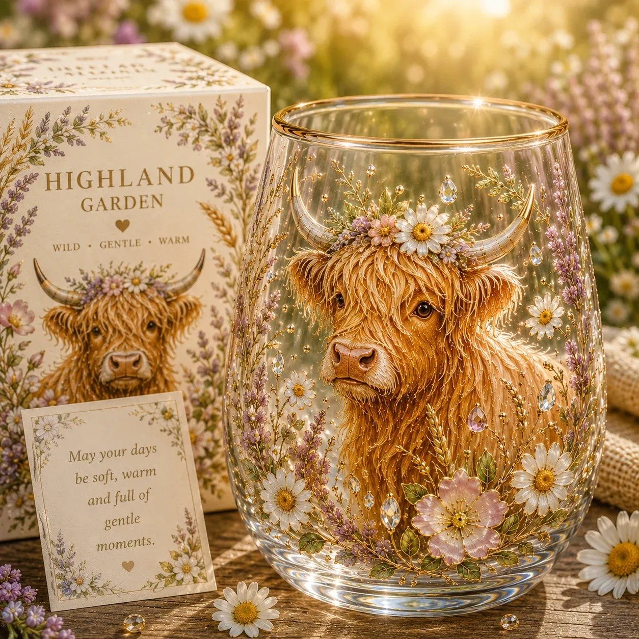 ☀️🌻Limited Edition Sunshine Garden Floral Glass