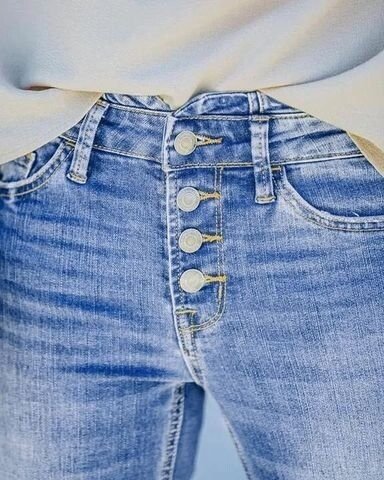 🔥Last day! 💥Special sale - 90s Vintage Button Fly High Waist Flare Leg Jeans