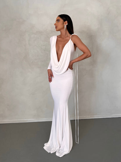 💥Hottest items this month - Women's Sexy Backless Maxi Dress Slim Dress - naotstore