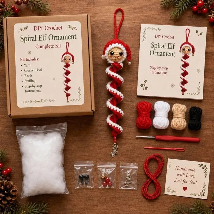 🧶☃️ DIY Crochet Spiral Snowman Ornament Kit ☃️ Cute Christmas Project