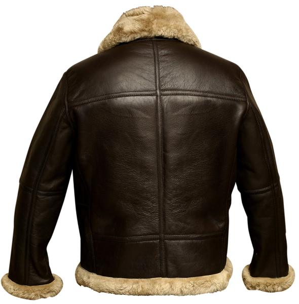 💥This week's specials - Aviator Bomber Jacket B3 Real Shearling Sheepskin Leather - naotstore