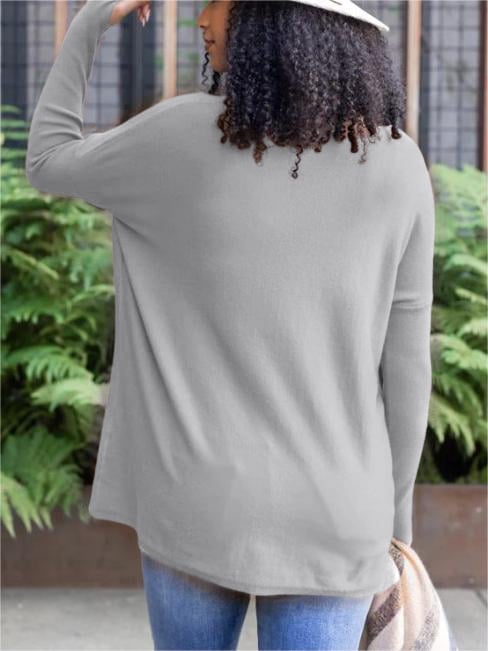 ✨This month's best-selling products💥LONG SLEEVE THUMBHOLE SWEATER POCKET TUNIC - naotstore