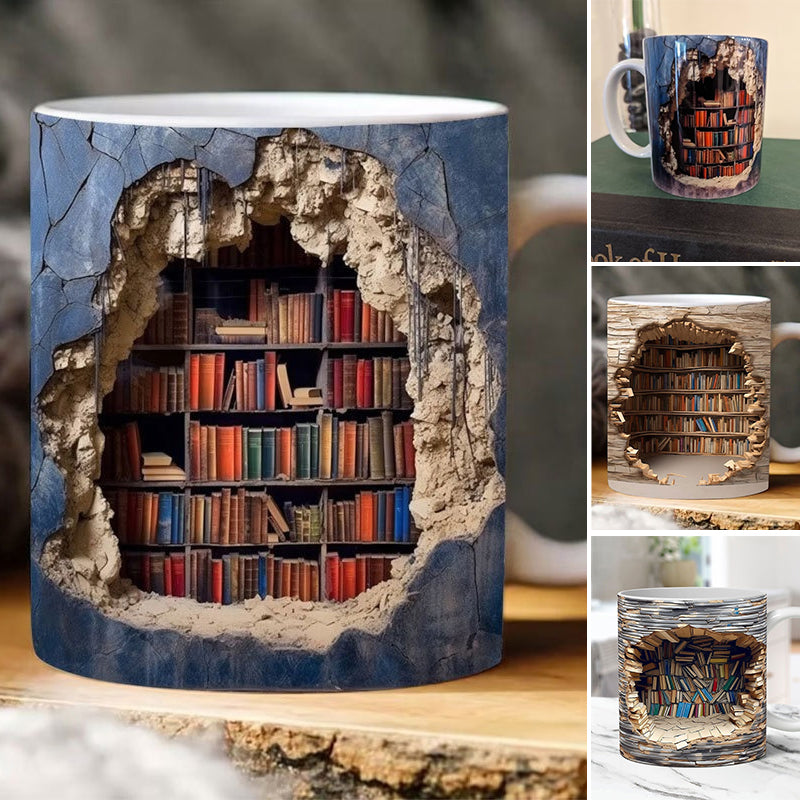 🤣Last day! 💥Special sale - 3D Bookshelf Mug - naotstore